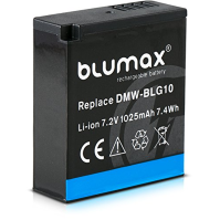 Blumax baterie 1025mAh + nabíječka napájení nahrazuje Panasonic DMW-BLG10 e kompatibilní s Panasonic Lumix DC-TZ95D DC-GX9 TZ202